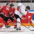 ST. PETERSBURG, RUSSIA - MAY 8: Canada's Connor McDavid #97 and Ryan Murray #27 battle for the puck with Hungary's Janos Vas #21 during preliminary round action at the 2016 IIHF Ice Hockey Championship. (Photo by Minas Panagiotakis/HHOF-IIHF Images)
ST. PETERSBURG, RUSSIA - MAY 8: Canada's Connor McDavid #97 and Ryan Murray #27 battle for the puck with Hungary's Janos Vas #21 during preliminary round action at the 2016 IIHF Ice Hockey Championship. (Photo by Minas Panagiotakis/HHOF-IIHF Images)